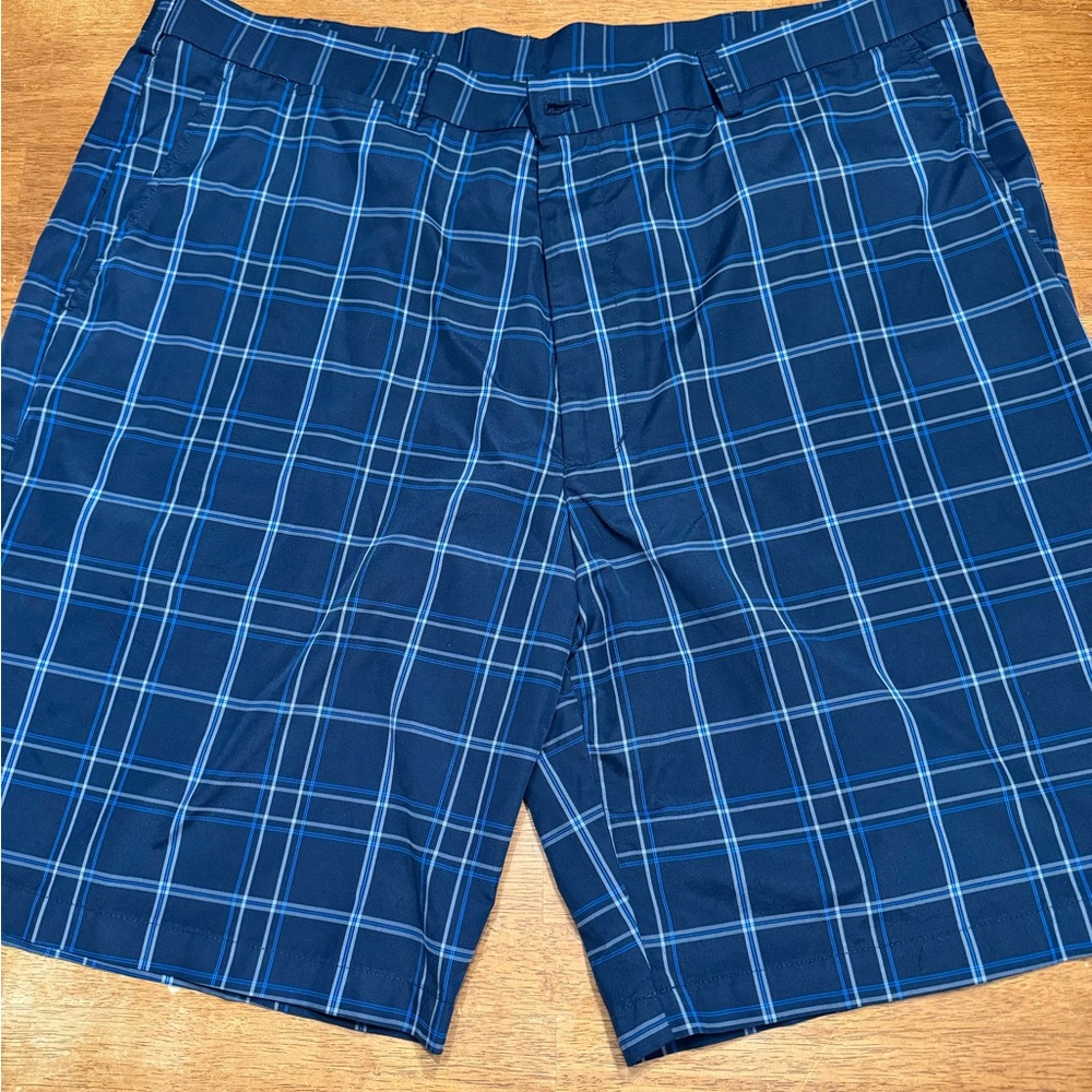 Hogan Blue Flat Front Shorts Casual Style